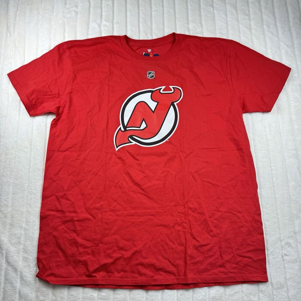Fanatics New Jersey Devils NHL T-Shirt Mens 2XL #9 Taylor Hall Crew Neck Red NWT